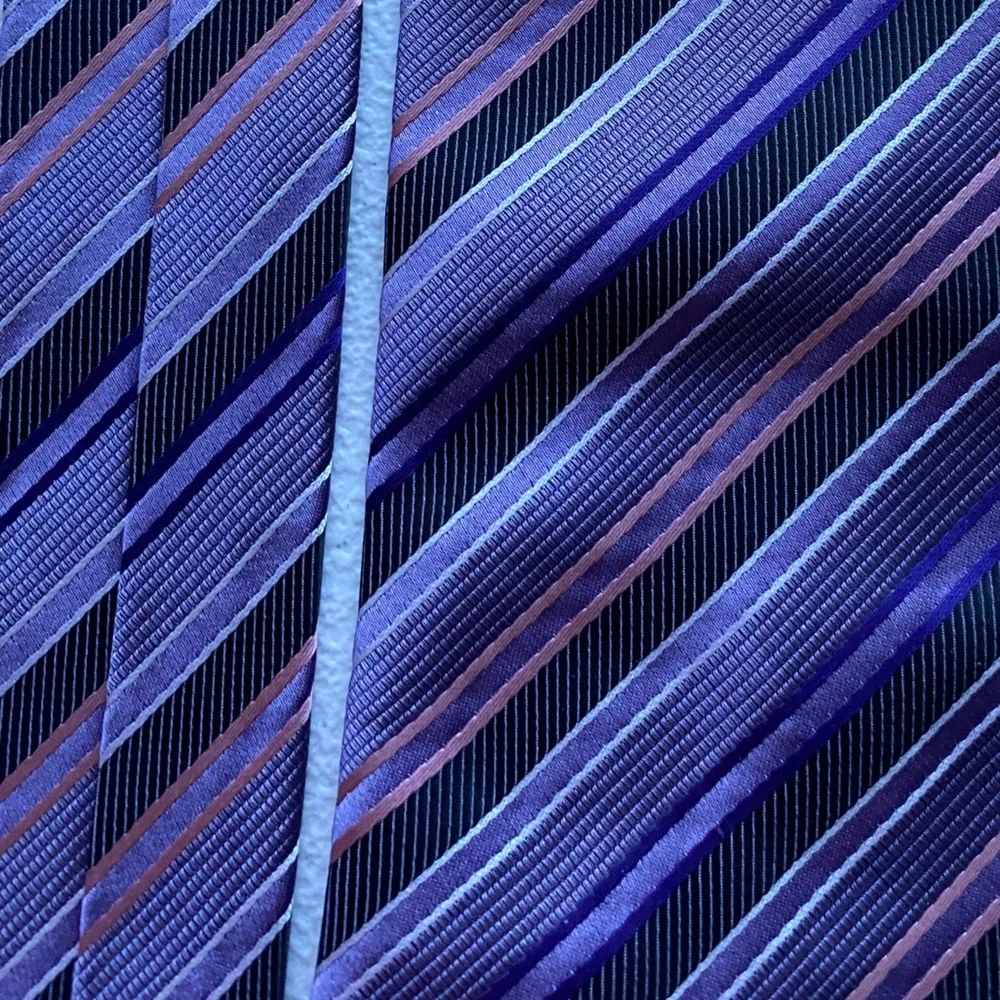 NWT Vintage Valentino Gold Collection Striped Silk Tie – Deadstock 56”